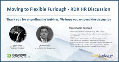 Moving to Flexible Furlough - RDK HR Discussion