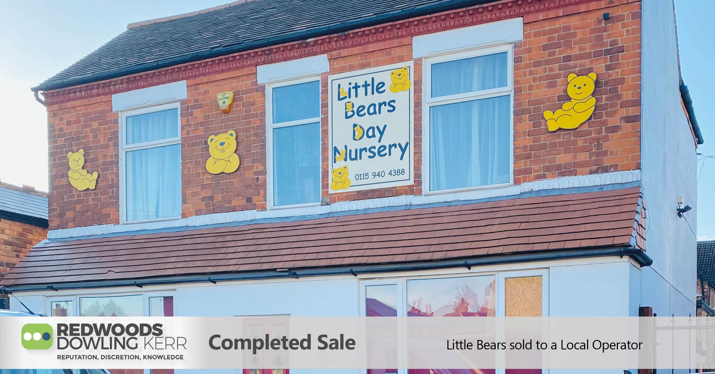 Little Bears Day Nursery sold to a Firsttime Buyer with experience in