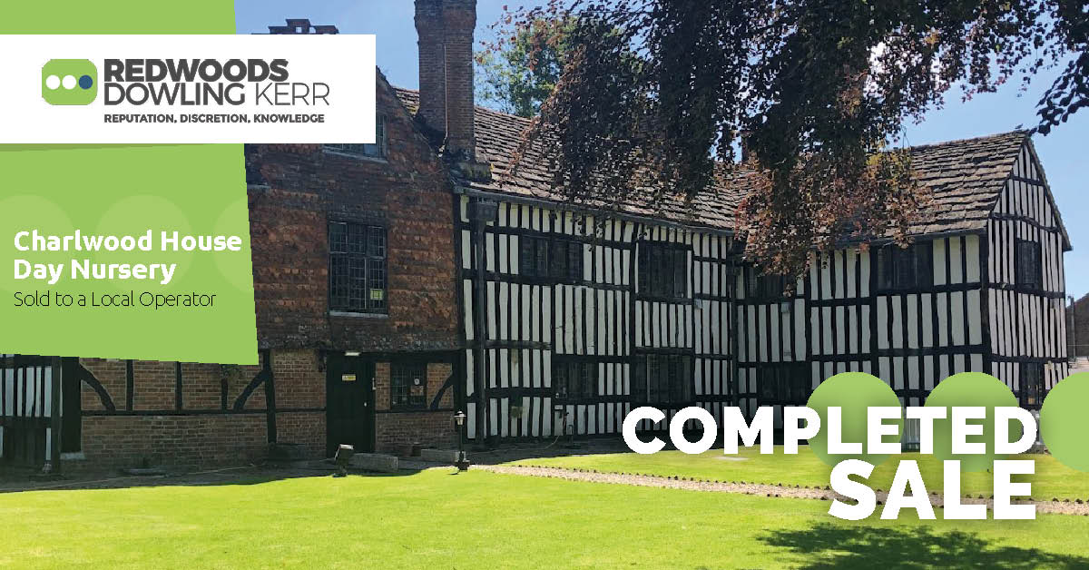 Charlwood House Day Nursery sold to a Local Operator Redwoods Dowling