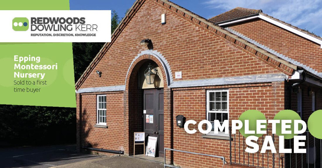 Epping Montessori Nursery sold to First Time Buyer